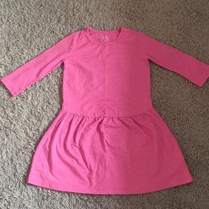 Pink three quarter sleeve kids dress
